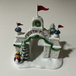 Festive North Pole Heritage Village Decoration